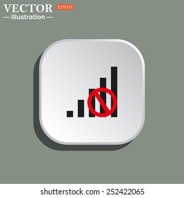 no signal, poor signal strength, signal strength indicator, vector illustration, EPS 10