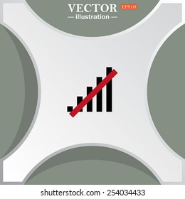 no signal, poor signal strength, signal strength indicator, vector illustration, EPS 10