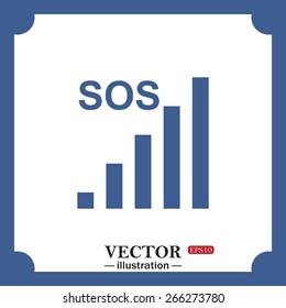 no signal, poor signal strength, signal strength indicator, web icon. vector design