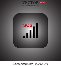 no signal, poor signal strength, signal strength indicator, web icon. vector design