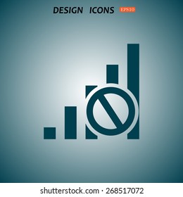 no signal, poor signal strength, signal strength indicator. icon. vector design