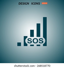 no signal, poor signal strength, signal strength indicator. icon. vector design