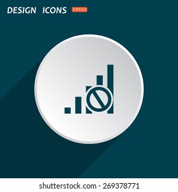 no signal, poor signal strength, signal strength indicator. icon. vector design