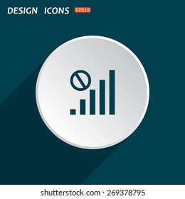 no signal, poor signal strength, signal strength indicator. icon. vector design