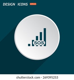 no signal, poor signal strength, signal strength indicator. icon. vector design