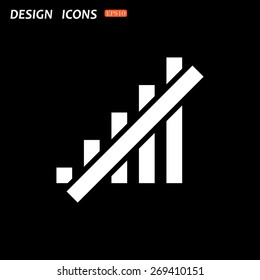 no signal, poor signal strength, signal strength indicator. icon. vector design