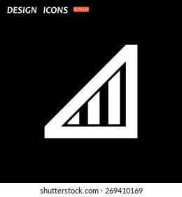no signal, poor signal strength, signal strength indicator. icon. vector design