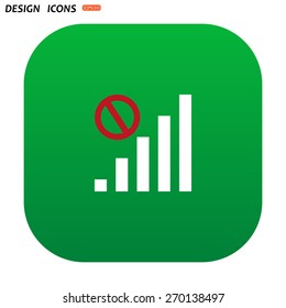 no signal, poor signal strength, signal strength indicator. icon. vector design