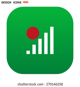 no signal, poor signal strength, signal strength indicator. icon. vector design