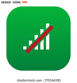 no signal, poor signal strength, signal strength indicator. icon. vector design