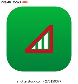 no signal, poor signal strength, signal strength indicator. icon. vector design