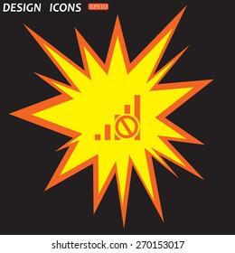 no signal, poor signal strength, signal strength indicator. icon. vector design
