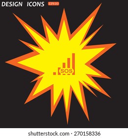 no signal, poor signal strength, signal strength indicator. icon. vector design