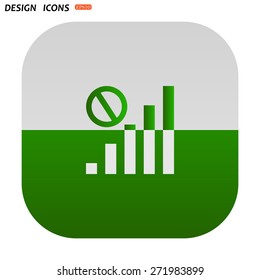no signal, poor signal strength, signal strength indicator. icon. vector design