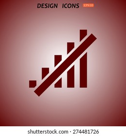 no signal, poor signal strength, signal strength indicator. icon. vector design