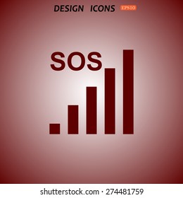 no signal, poor signal strength, signal strength indicator. icon. vector design