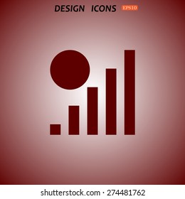 no signal, poor signal strength, signal strength indicator. icon. vector design