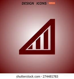 no signal, poor signal strength, signal strength indicator. icon. vector design