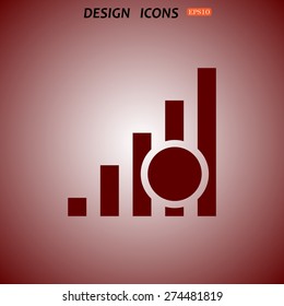 no signal, poor signal strength, signal strength indicator. icon. vector design