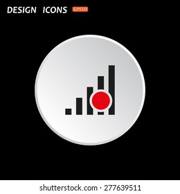 no signal, poor signal strength, signal strength indicator. icon. vector design
