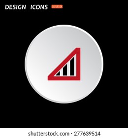 no signal, poor signal strength, signal strength indicator. icon. vector design