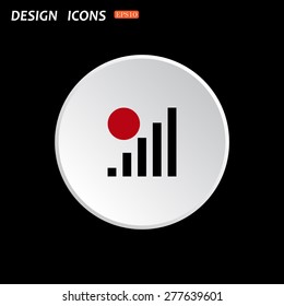 no signal, poor signal strength, signal strength indicator. icon. vector design