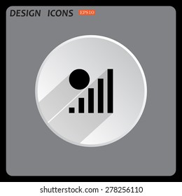 no signal, poor signal strength, signal strength indicator. icon. vector design