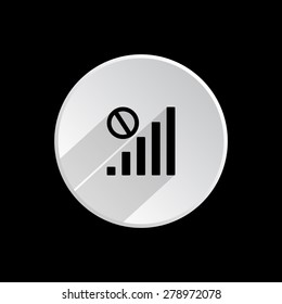 no signal, poor signal strength, signal strength indicator. icon. vector design