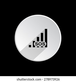 no signal, poor signal strength, signal strength indicator. icon. vector design