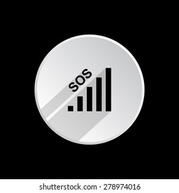 no signal, poor signal strength, signal strength indicator. icon. vector design