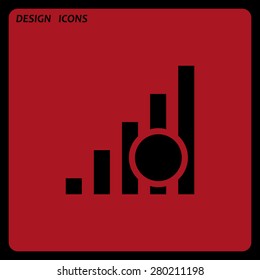 no signal, poor signal strength, signal strength indicator. icon. vector design. Flat design style 
