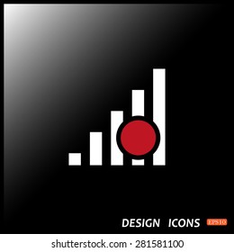 no signal, poor signal strength, signal strength indicator. icon. vector design