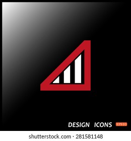 no signal, poor signal strength, signal strength indicator. icon. vector design