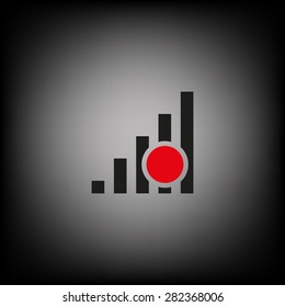 no signal, poor signal strength, signal strength indicator. icon. vector design