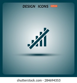 no signal, poor signal strength, signal strength indicator. icon. vector design