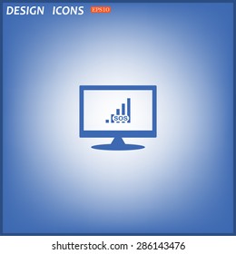 no signal, poor signal strength, signal strength indicator. icon. vector design