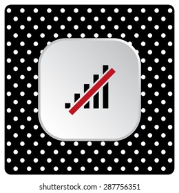 no signal, poor signal strength, signal strength indicator. icon. vector design
