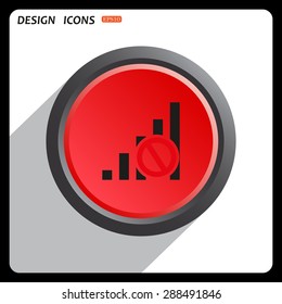 no signal, poor signal strength, signal strength indicator. icon. vector design