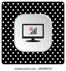 no signal, poor signal strength, signal strength indicator. icon. vector design