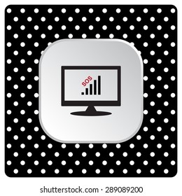 no signal, poor signal strength, signal strength indicator. icon. vector design