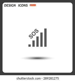 no signal, poor signal strength, signal strength indicator. icon. vector design
