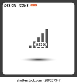 no signal, poor signal strength, signal strength indicator. icon. vector design
