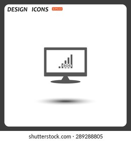 no signal, poor signal strength, signal strength indicator. icon. vector design
