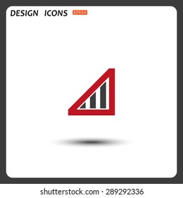 no signal, poor signal strength, signal strength indicator. icon. vector design