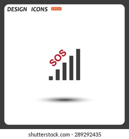 no signal, poor signal strength, signal strength indicator. icon. vector design