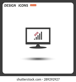 no signal, poor signal strength, signal strength indicator. icon. vector design