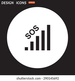 no signal, poor signal strength, signal strength indicator. icon. vector design