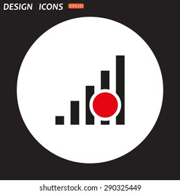 no signal, poor signal strength, signal strength indicator. icon. vector design