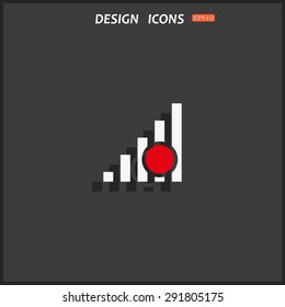 no signal, poor signal strength, signal strength indicator. icon. vector design