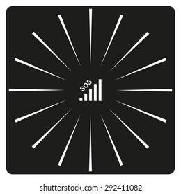 no signal, poor signal strength, signal strength indicator. icon. vector design